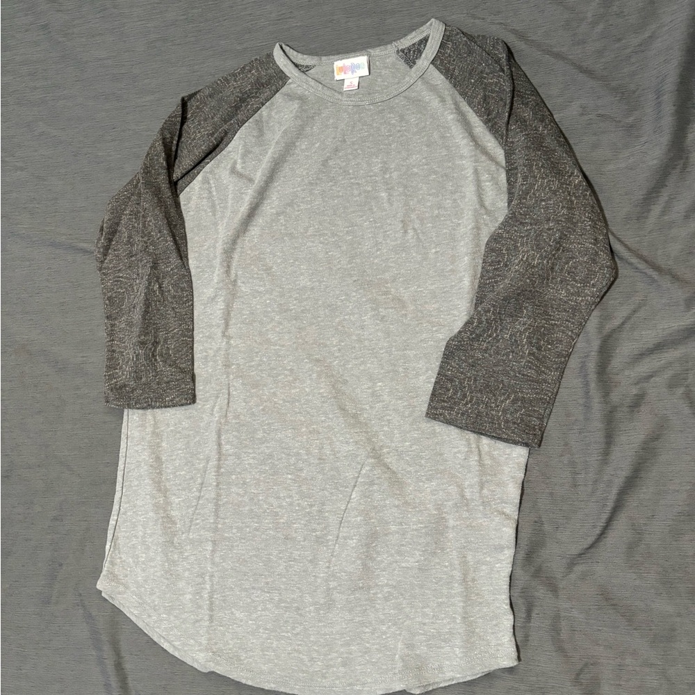 Gray Raglan Sleeve Shirt